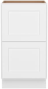 Furinno Shaker Drawer Base Kitchen Cabinet with 2-Drawers, White