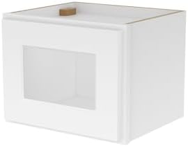 Furinno Shaker Wall Kitchen Cabinet, Glass Not Included, 1-Door, White