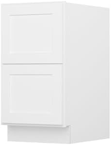Furinno Shaker Drawer Base Kitchen Cabinet with 2-Drawers, White