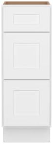 Furinno Shaker Drawer Base Kitchen Cabinet with 3-Drawers, White