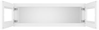 Furinno Shaker Wall Kitchen Cabinet, Glass Not Included, 2-Door, White