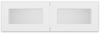 Furinno Shaker Wall Kitchen Cabinet, Glass Not Included, 2-Door, White