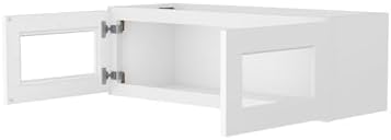 Furinno Shaker Wall Kitchen Cabinet, Glass Not Included, 2-Door, White