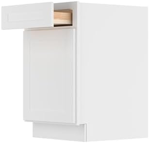 Furinno Shaker Drawer Base Kitchen Cabinet with 1-Door, White