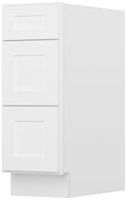 Furinno Shaker Drawer Base Kitchen Cabinet with 3-Drawers, White