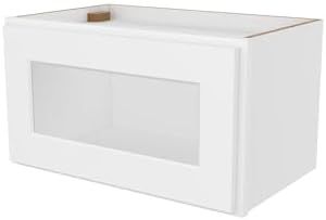 Furinno Shaker Wall Kitchen Cabinet, Glass Not Included, 1-Door, White