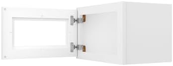 Furinno Shaker Wall Kitchen Cabinet, Glass Not Included, 1-Door, White