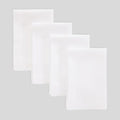 Solino Home 100% Pure Linen Dinner Napkins White, Fete 20 x 20 in, Set of 4