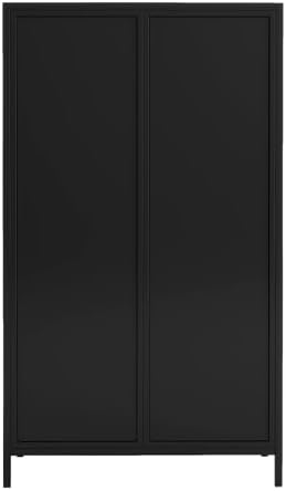 KEIKI 47.6" Tall Kitchen Pantry, Modern 4-Tier Sideboard Buffet Cabinet with Figured Glass Doors & Flip Top & Open Shelves, Industrial Metal Organizer for Living Room & Kitchen