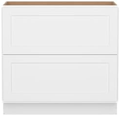 Furinno Shaker Drawer Base Kitchen Cabinet with 2-Drawers, White