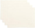 Solino Home 100% Linen Woven Placemats Ivory, Fete 14 x 19 in, Set of 4