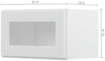 Furinno Shaker Wall Kitchen Cabinet, Glass Not Included, 1-Door, White
