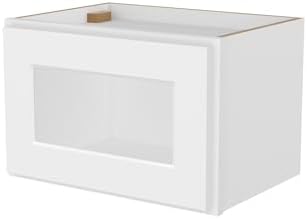 Furinno Shaker Wall Kitchen Cabinet, Glass Not Included, 1-Door, White