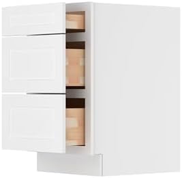 Furinno Shaker Drawer Base Kitchen Cabinet with 3-Drawers, White