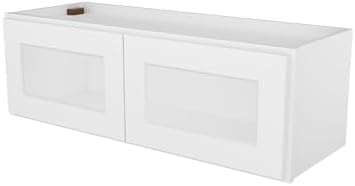 Furinno Shaker Wall Kitchen Cabinet, Glass Not Included, 2-Door, White
