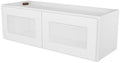 Furinno Shaker Wall Kitchen Cabinet, Glass Not Included, 2-Door, White