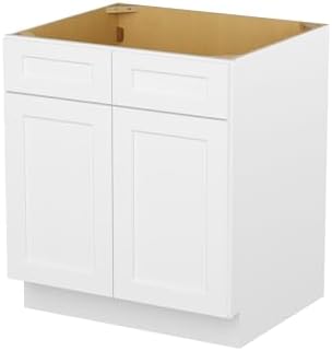 Furinno Shaker Sink Bases Kitchen Cabinet, 2-Doors, White
