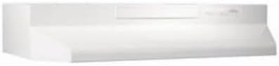Broan-NuTone F403011 Insert with Light, Exhaust Fan for Under Cabinet Two-Speed Four-Way Convertible Range Hood, 30-Inch, White on White