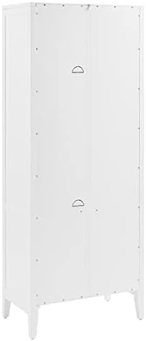 Crosley Furniture Genevieve Pantry Storage Cabinet with Shelves, Kitchen, Dining, or Laundry Room, White