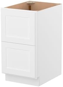 Furinno Shaker Drawer Base Kitchen Cabinet with 2-Drawers, White