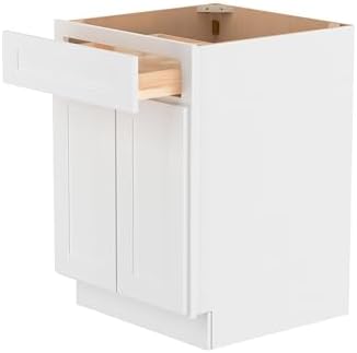 Furinno Shaker Drawer Base Kitchen Cabinet with 2-Doors, White