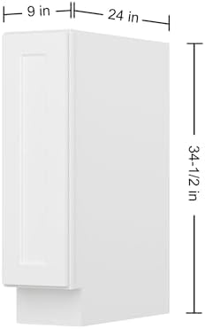 Furinno Shaker Tray Bases Kitchen Cabinet, 1-Door, White