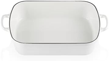 Le Creuset Enameled Cast Iron Rectangular Roaster, 5.25 qt., White