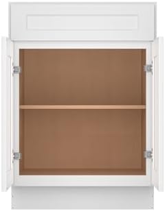 Furinno Shaker Drawer Base Kitchen Cabinet with 2-Doors, White