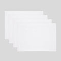 Solino Home 100% Pure Linen Placemats White, Fete 14 x 19 in, Set of 4