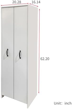 KEIKI Pull-Out Kitchen Pantry Storage Cabinet with Multi-Tier Shelf & Wheels, Spice Rack Next to Fridge, Freestanding Wood Bookcase Hutch Food Pantries Cupboard for Dining Room, Narrow Spaces, Office