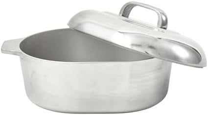 IMUSA 13 Inch Cajun Cast Aluminum Oval Roaster with Lid for Vegetables