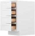 Furinno Shaker Drawer Base Kitchen Cabinet with 4-Drawers, White