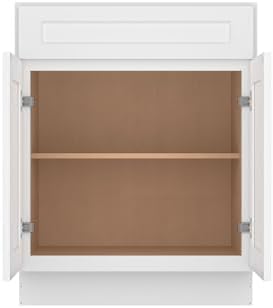 Furinno Shaker Drawer Base Kitchen Cabinet with 2-Doors, White