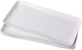 White Melamine Rectangular Serving Platter/Tray, Set of 4, 14 inch