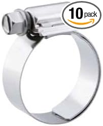 10 Pack Breeze 9244 Aero-Seal Liner Clamps with Plated Screw Effective Diameter Range: 2-5/16" - 3-1/4" (59mm - 83mm)