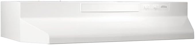 Broan-NuTone F403011 Insert with Light, Exhaust Fan for Under Cabinet Two-Speed Four-Way Convertible Range Hood, 30-Inch, White on White