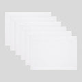 Solino Home 100% Linen Woven Placemats White, Fete 14 x 19 in, Set of 6