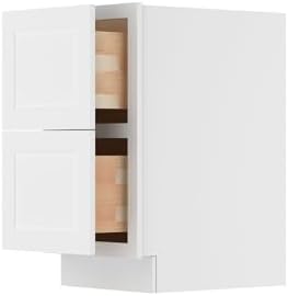 Furinno Shaker Drawer Base Kitchen Cabinet with 2-Drawers, White