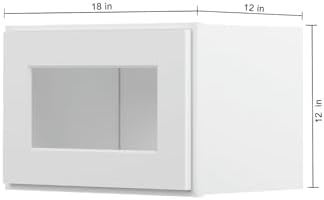 Furinno Shaker Wall Kitchen Cabinet, Glass Not Included, 1-Door, White