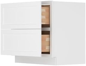 Furinno Shaker Drawer Base Kitchen Cabinet with 2-Drawers, White