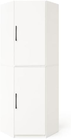 KEIKI Kitchen Pantry Cabinet, 70.87" Freestanding L-Shaped Storage Cabinet