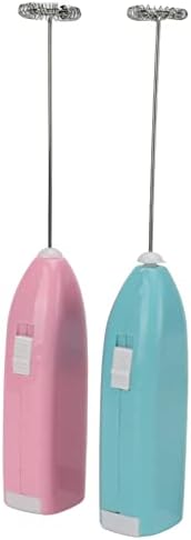 2Pcs Electric Hand Mixer with HighSpeed Motor & OneHand Control, Stainl Steel Stirrer for T & Beverages
