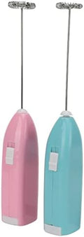 2Pcs Electric Hand Mixer with HighSpeed Motor & OneHand Control, Stainl Steel Stirrer for T & Beverages
