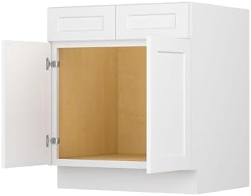 Furinno Shaker Sink Bases Kitchen Cabinet, 2-Doors, White
