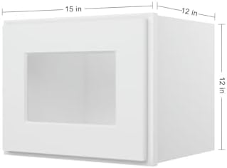 Furinno Shaker Wall Kitchen Cabinet, Glass Not Included, 1-Door, White