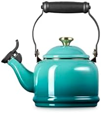 Le Creuset Enamel On Steel Demi Tea Kettle, 1.25 qt., Riviera - Image 3
