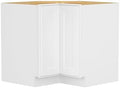 Furinno Shaker EZ Reach Base Corner Diagonal 3-Tier Kitchen Cabinet, White