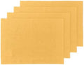 Solino Home 100% Linen Placemats Mustard Yellow, Fete 14 x 19 in, Set of 4
