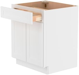 Furinno Shaker Drawer Base Kitchen Cabinet with 2-Doors, White