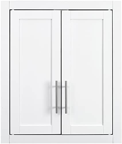 Crosley Furniture Savannah Tall Pantry and Bathroom Wall Cabinet Bundle, White